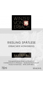 Winzer Von Erbach Riesling Rheingau Erbacher Honigberg Spatlese 2016