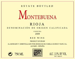 Montebuena Rioja 2009 <BR> ( 1 Case + Free Shipping)
