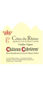 Chateau Cabrieres Cotes du Rhone Rouge Vieilles Vignes 2022