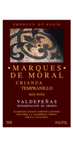 Marques Moral Crianza Valdepenas 2014
